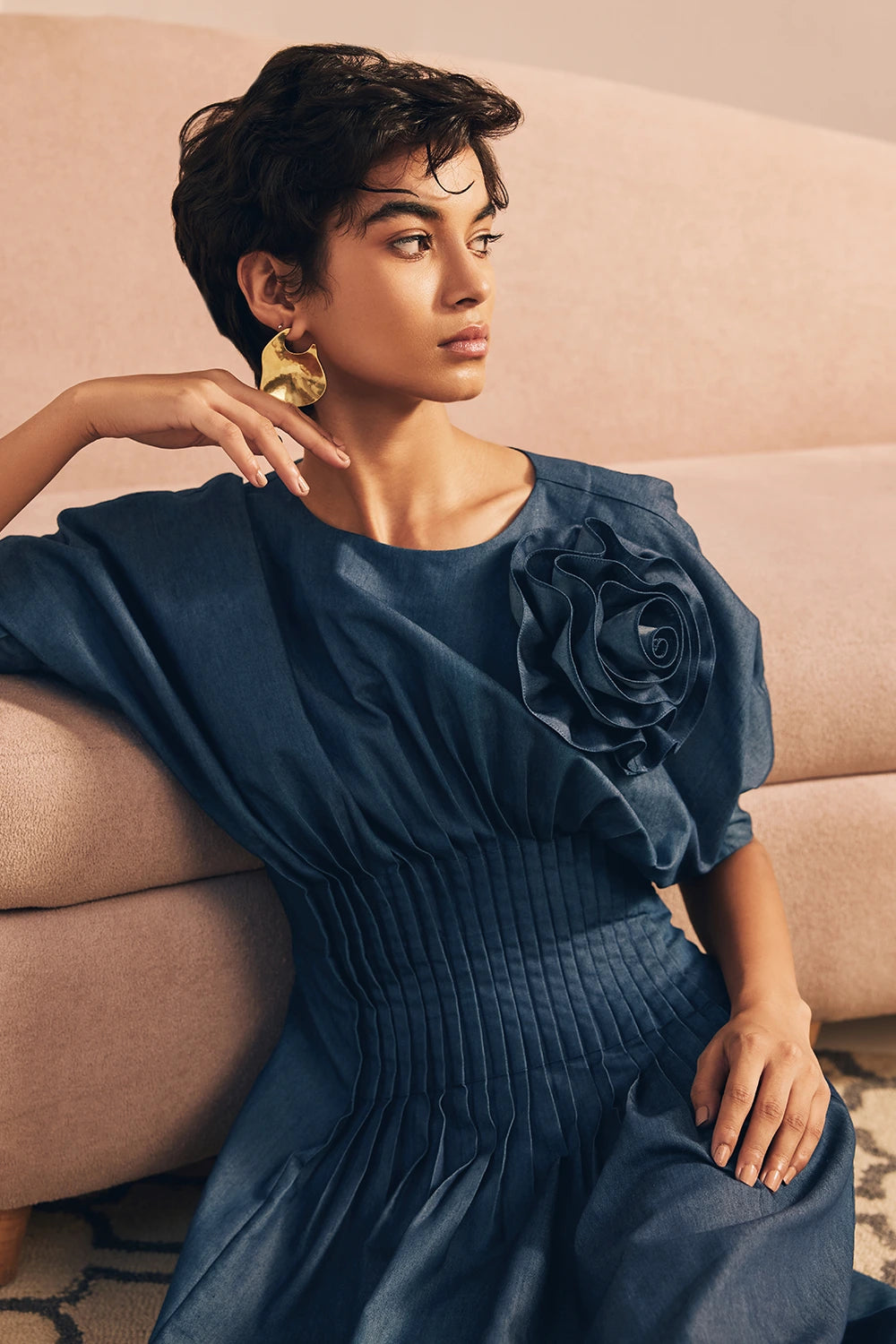 Blue Serenade Midi Dress