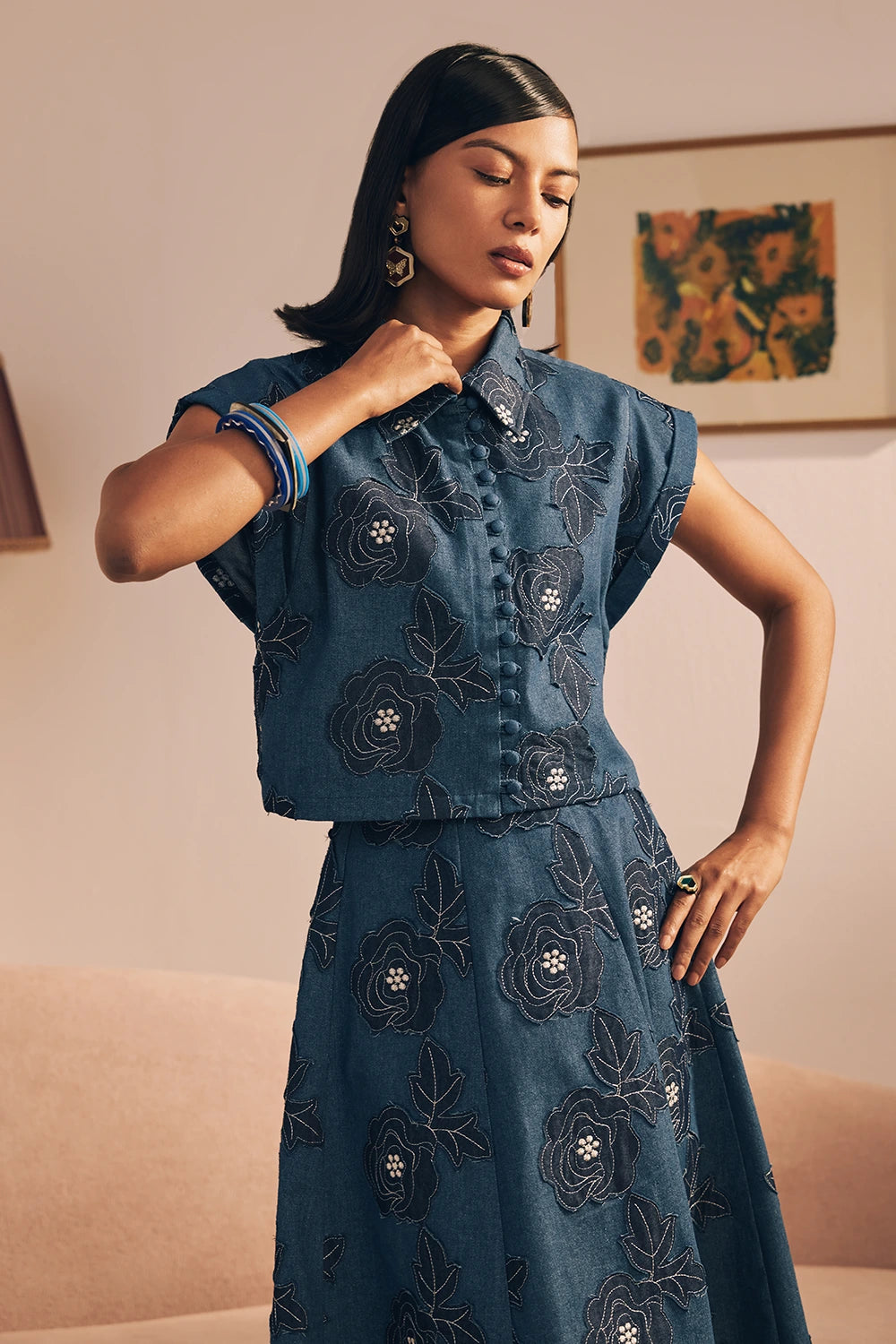 Floral Bloom Skirt Set