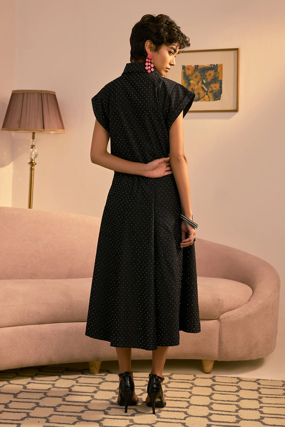 The Retro Dot And Flare Skirt Set