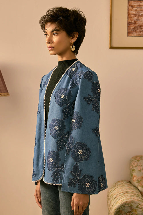 The Azure Floral Cape