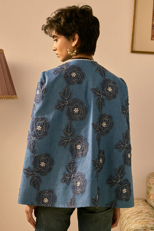 The Azure Floral Cape