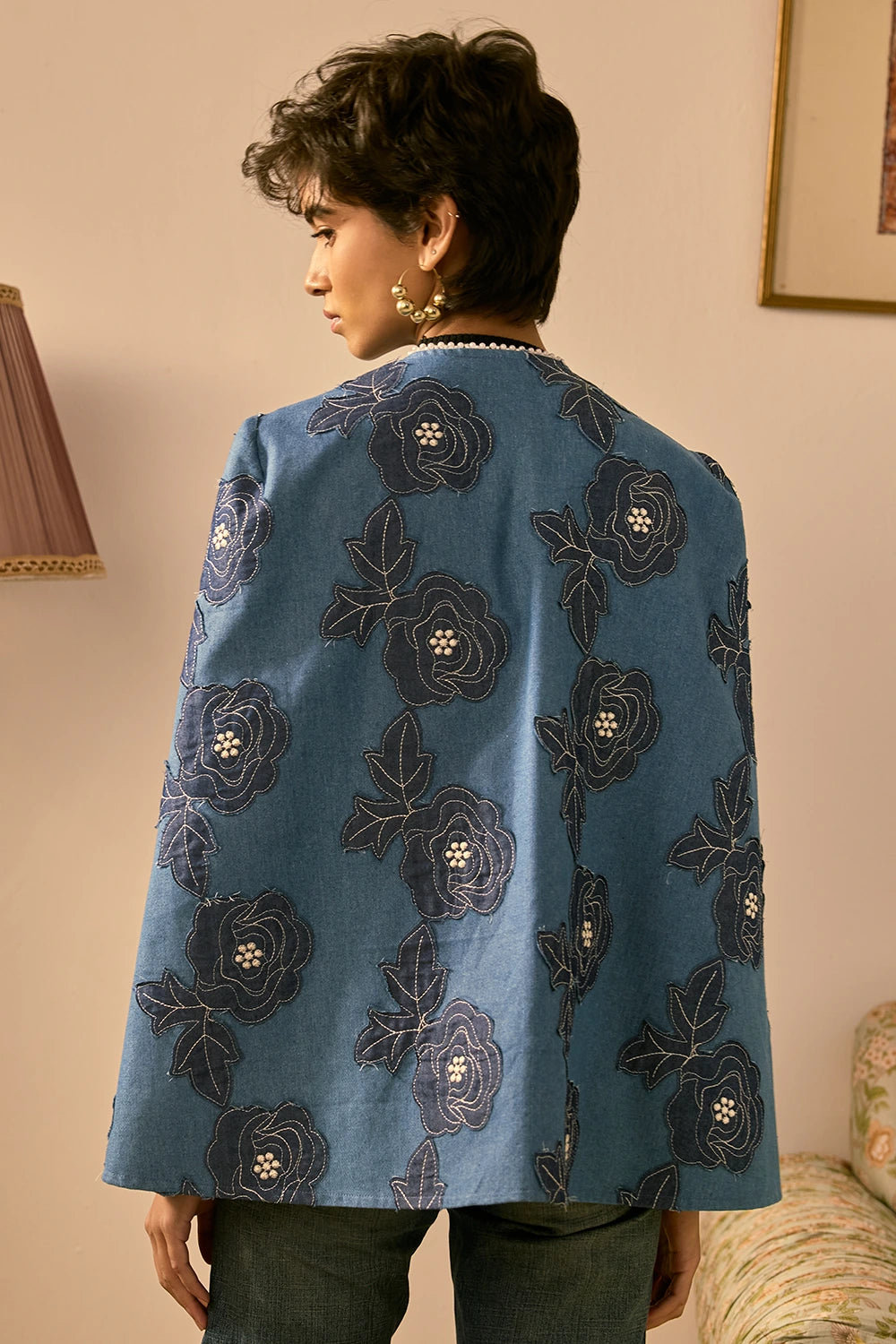 The Azure Floral Cape