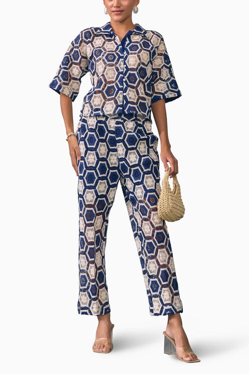 Navy Lace Symphony Co-ord Set