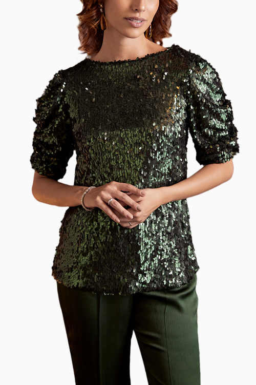 Glimmering Jade Top