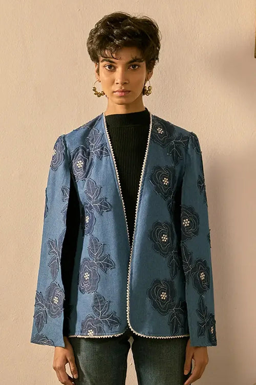 The Azure Floral Cape