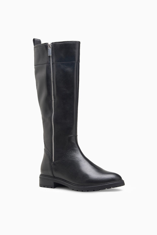 Plush Long Black Boot