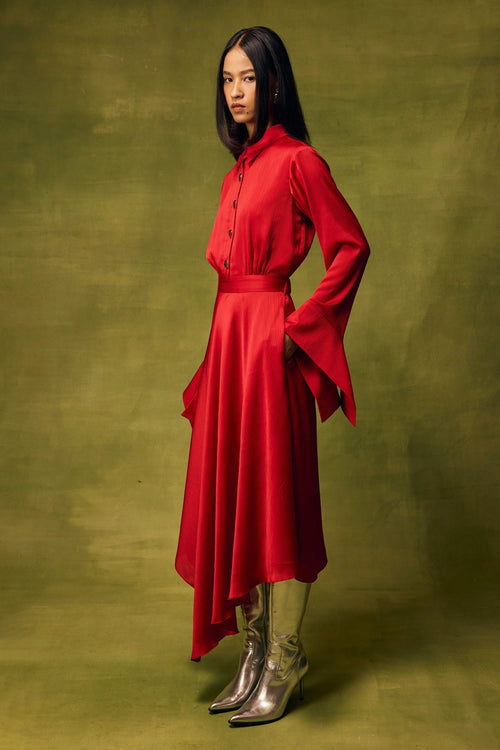 Roselle Glow Asymmetrical Dress