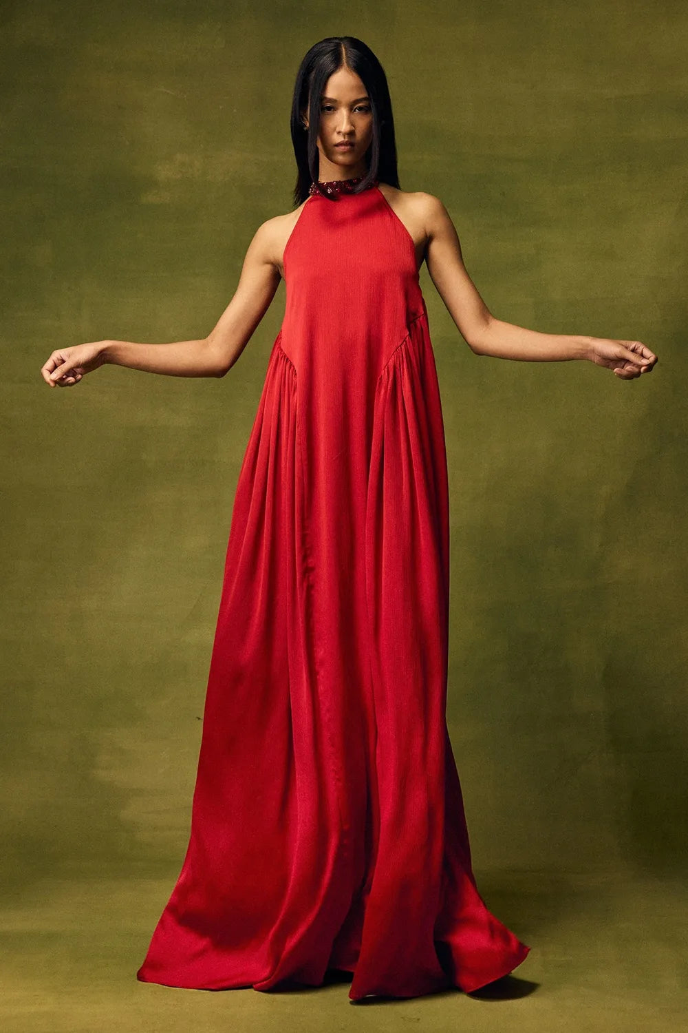 Roselle Glow Halter Dress