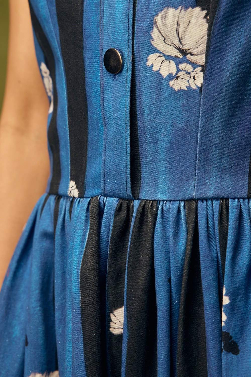 Saphire Bloom Vested Maxi Dress