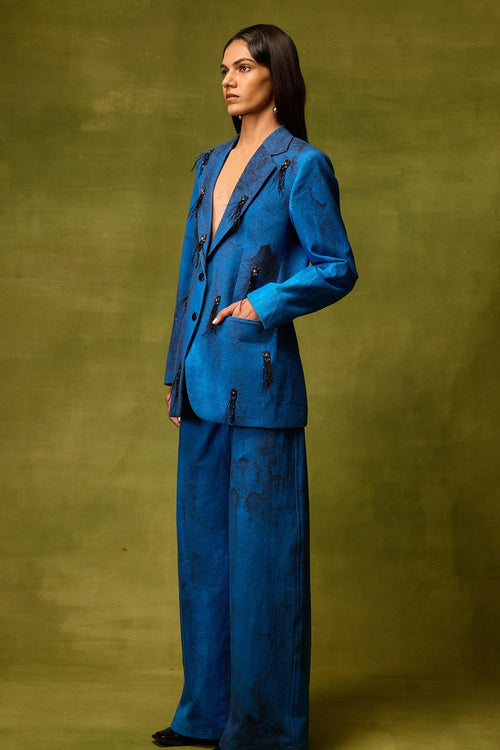 Saphire Muse Blazer with Pants