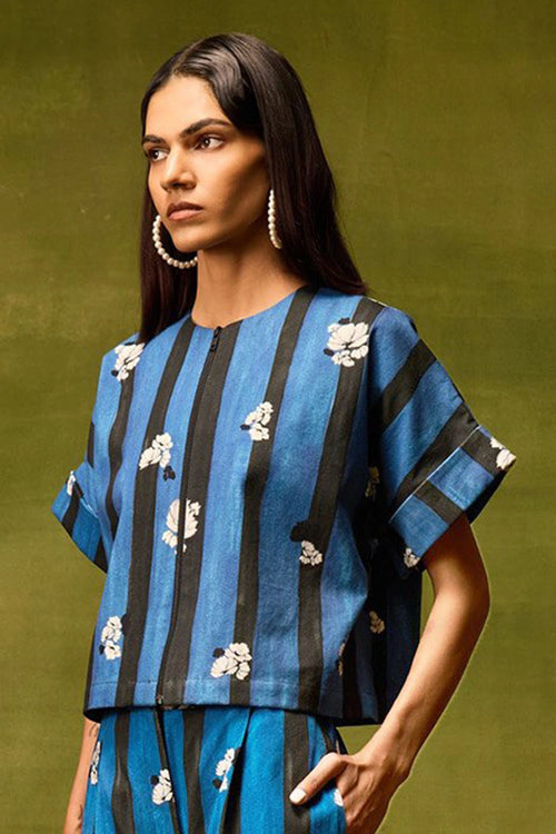 Saphire Bloom Kimono Top