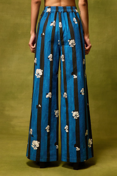 Saphire Bloom Straight Trousers