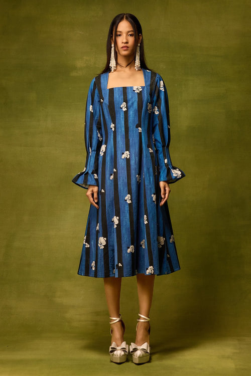 Saphire Bloom Flora Midi Dress