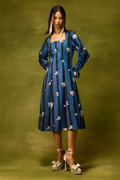 Saphire Bloom Flora Midi Dress