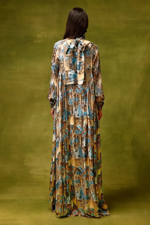 Vienna Cityscape Maxi Dress