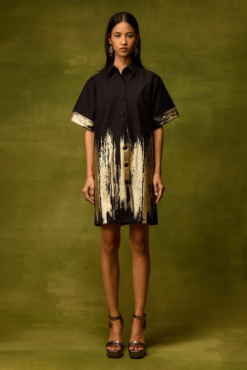 Twilight Gold Shirt Dress