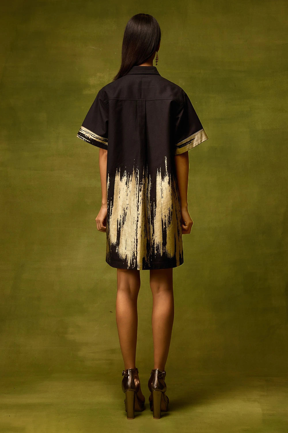 Twilight Gold Shirt Dress