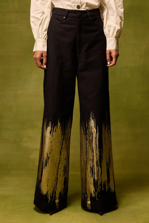 Twilight Gold Straight Trousers