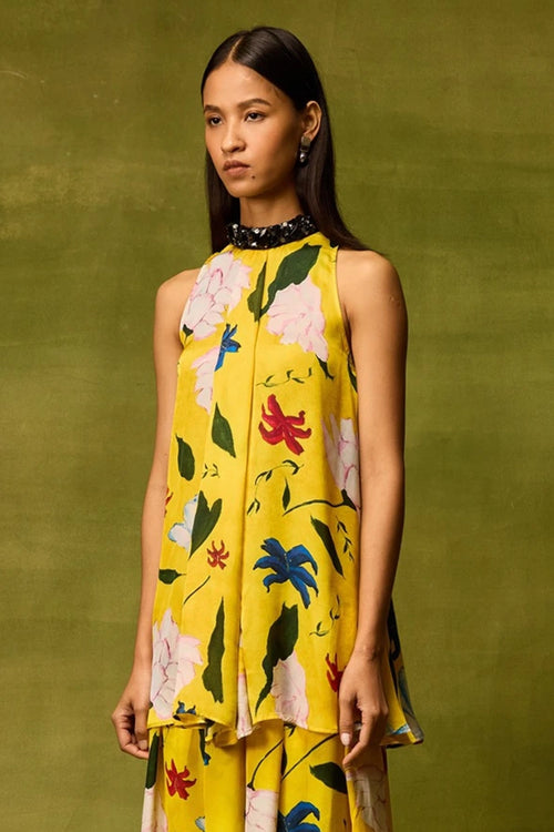 Citrus Bloom Halter Top