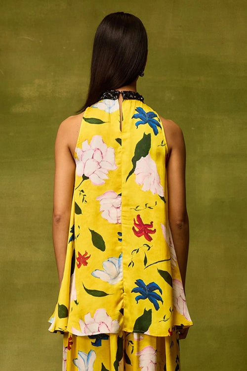 Citrus Bloom Halter Top