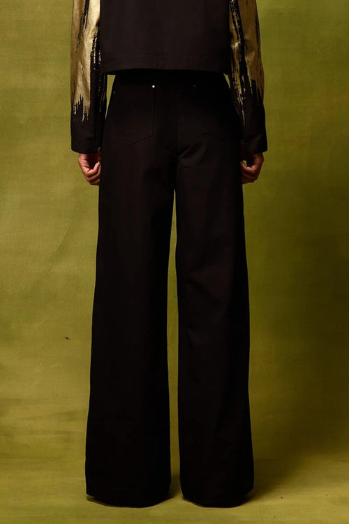 Twilight Black Straight Trousers