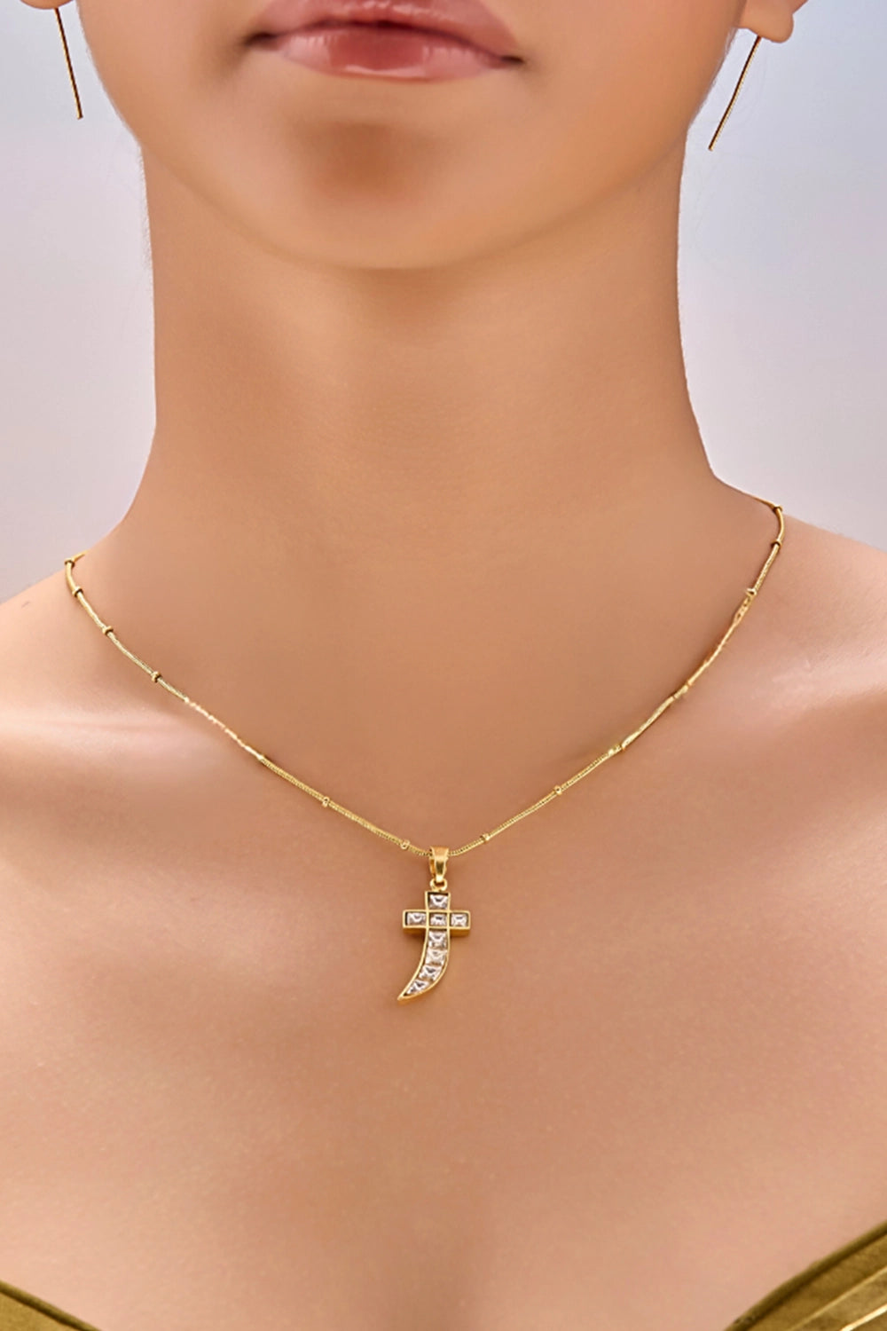 Raani Polki Dagger Necklace