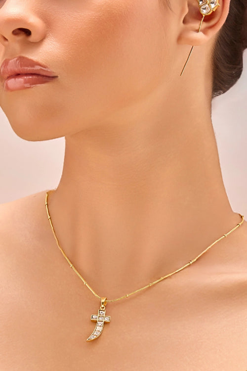 Raani Polki Dagger Necklace
