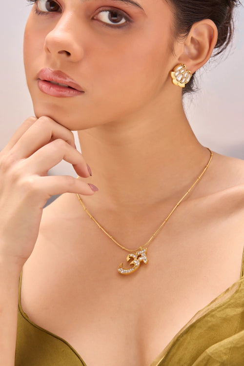 Polki Initial A Necklace