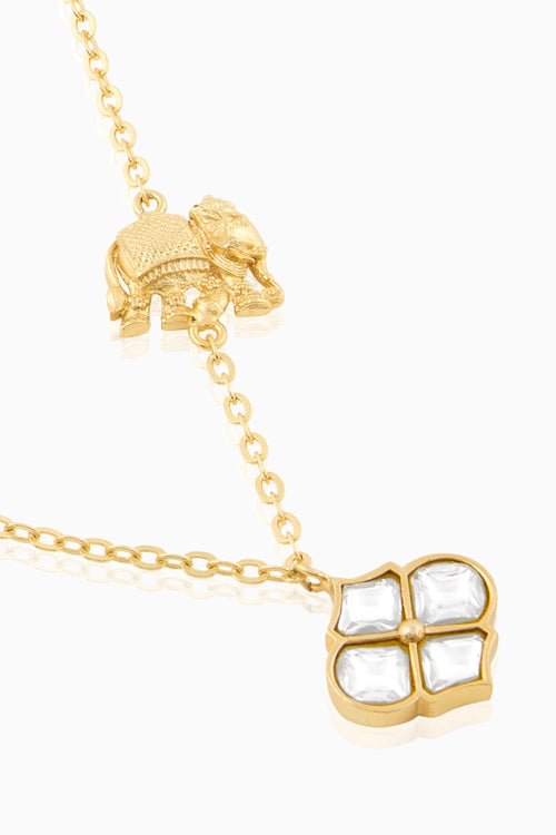 Polki Haathi Necklace