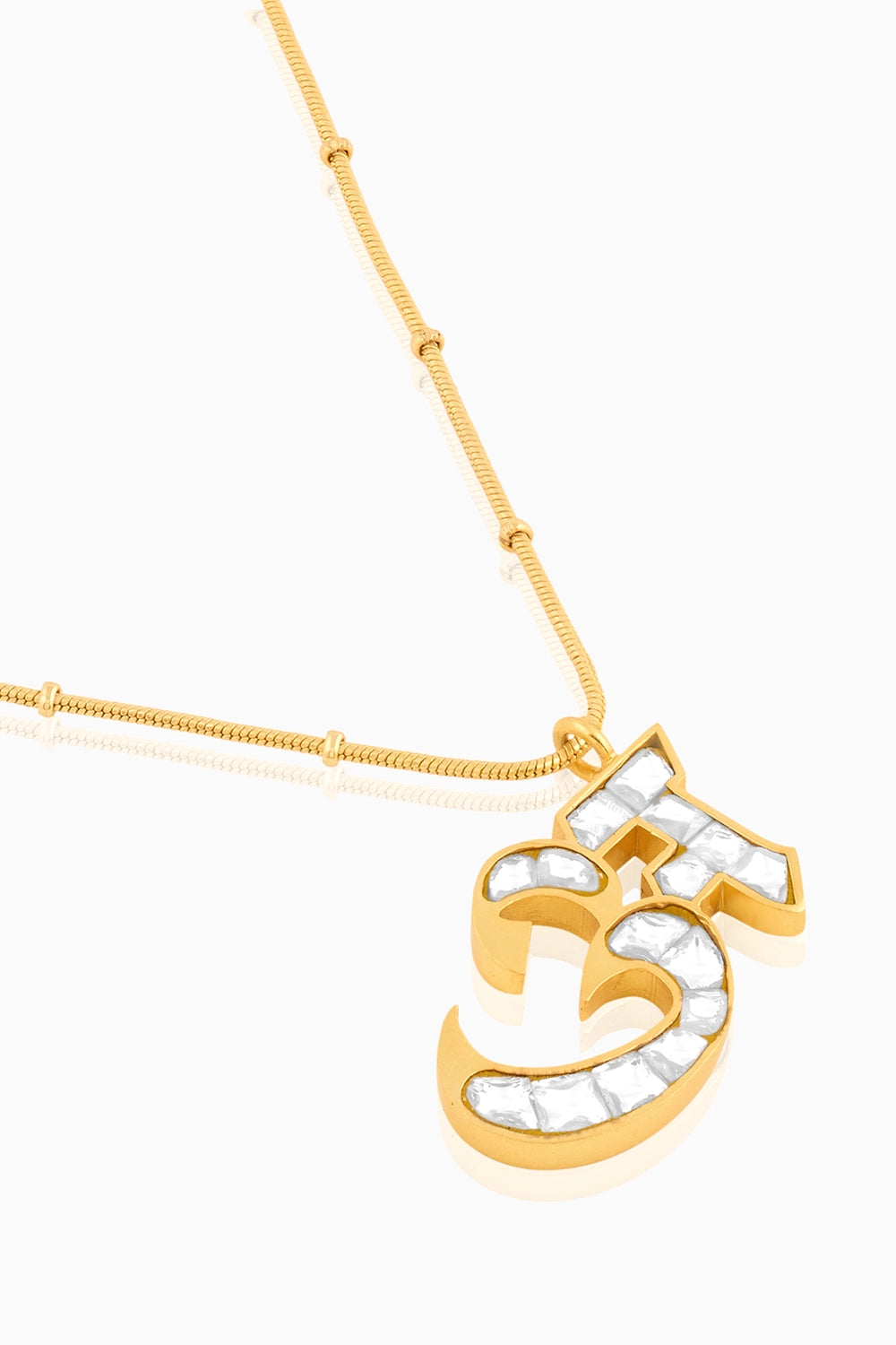 Polki Initial A Necklace