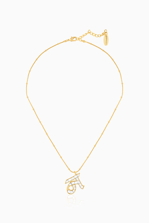 Polki Initial N Necklace