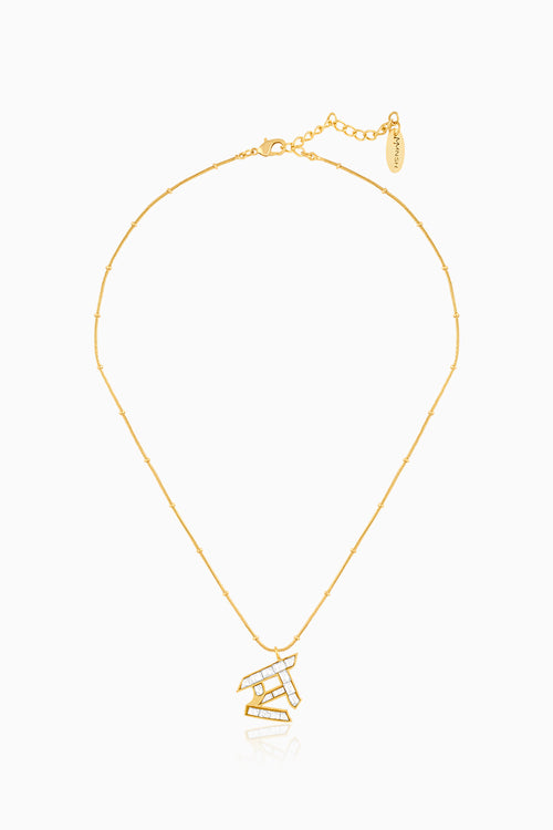 Polki Initial S Necklace