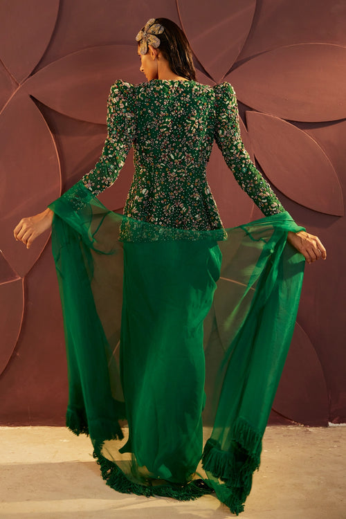 Verte Draped Skirt Co-ord Set