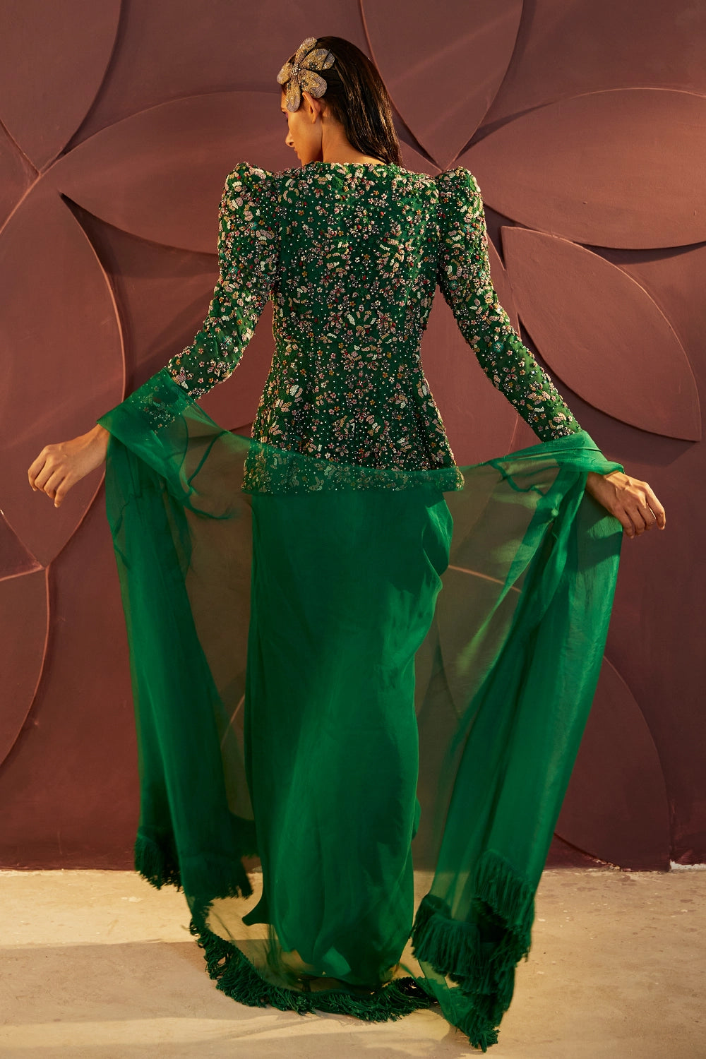 Verte Draped Skirt Co-ord Set