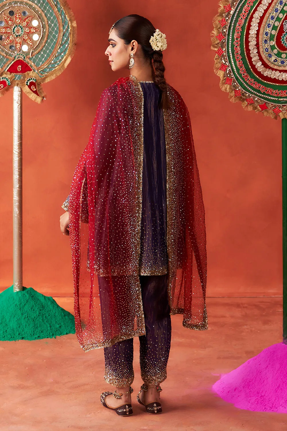 Saanjh Purple Kurta Set - The Sverve