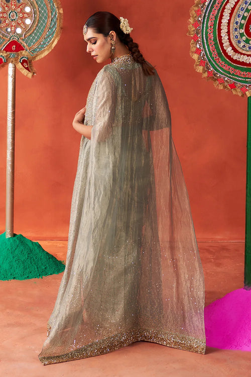 Saanjh Cape Saree Set - The Sverve