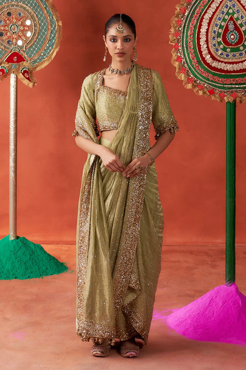 Sage Pakeezah Saree - The Sverve