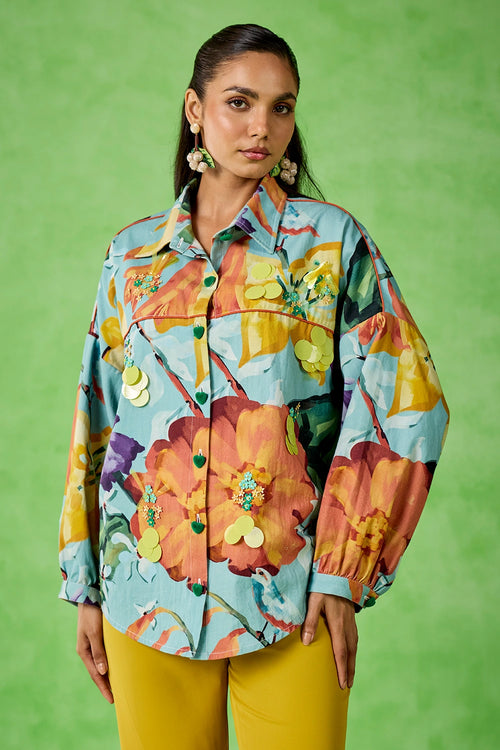 Blue Mustard Livia Co-ord Set