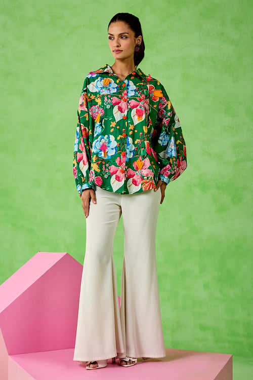 Green Livia Co-ord Set