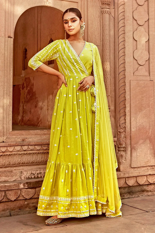 Neon Green All Three Angrakha