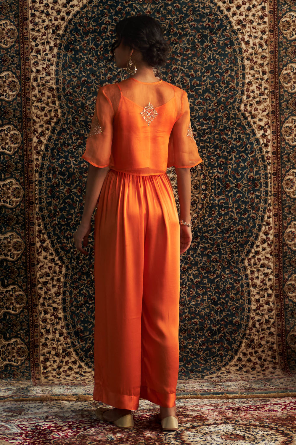 Saffron Embroidered Co-ord Set