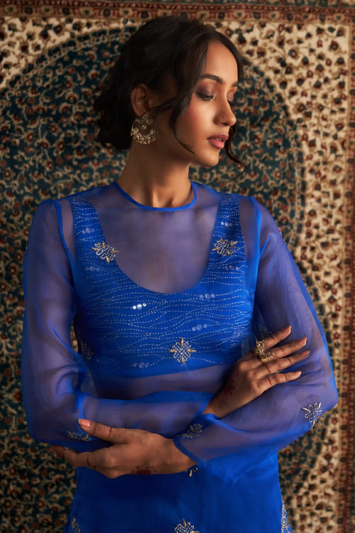 Neel Embroidered Straight  Co-ord set