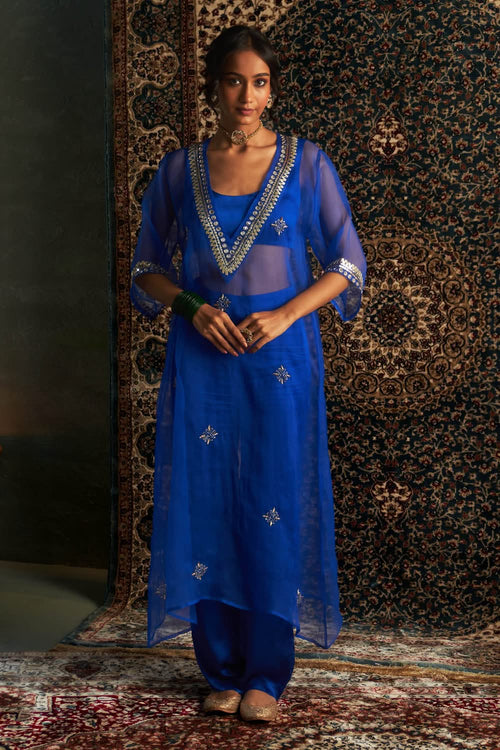 Neel Embroidered V Neck Kurta set