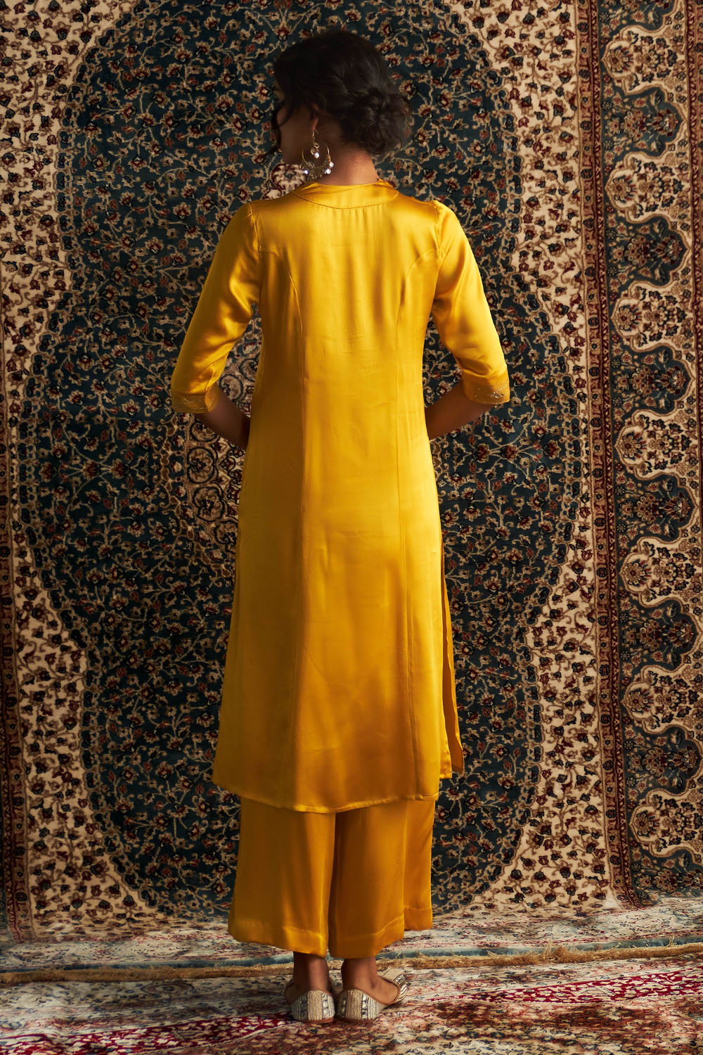 Marigold Embroidered Kurta Set