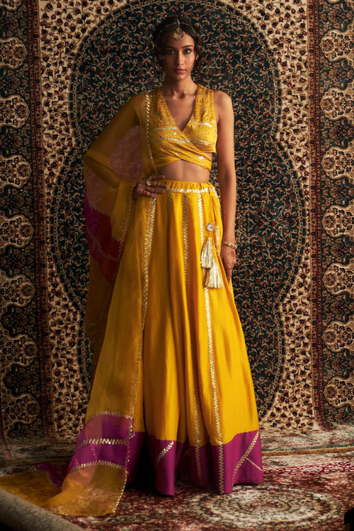 Prarambh Embroidered Lehenga with back tie up blouse