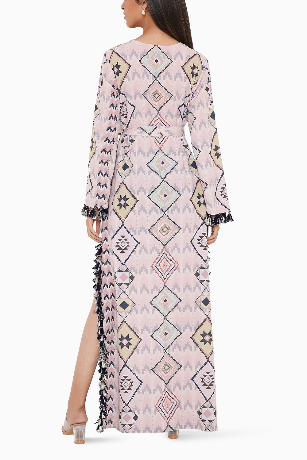 Blush Mosaic Diamond Printed Kaftan