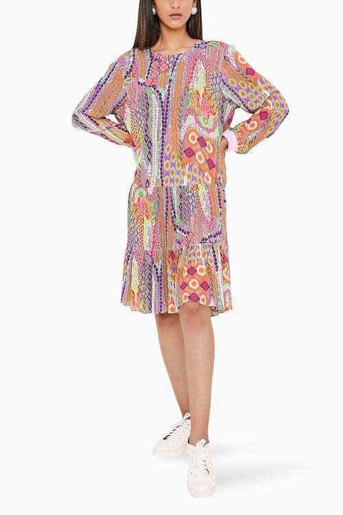 African Printed Frill Dresses
