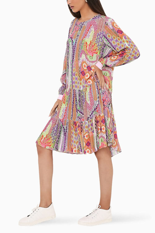 African Printed Frill Dresses