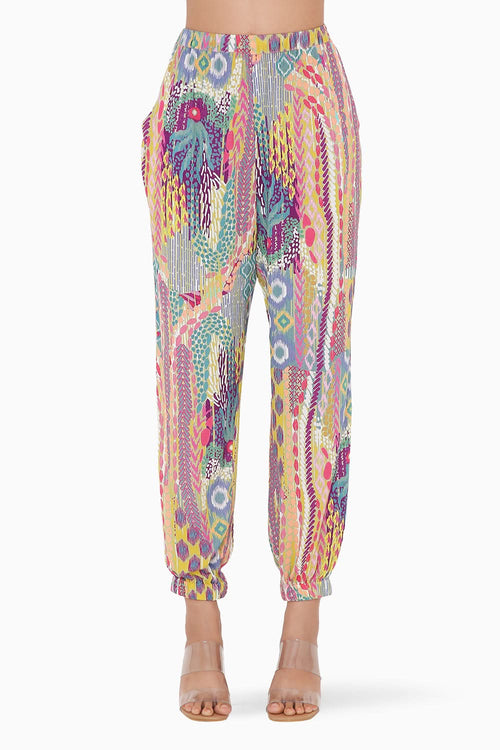 Lime African Wrinkle Top and Jogger Pants