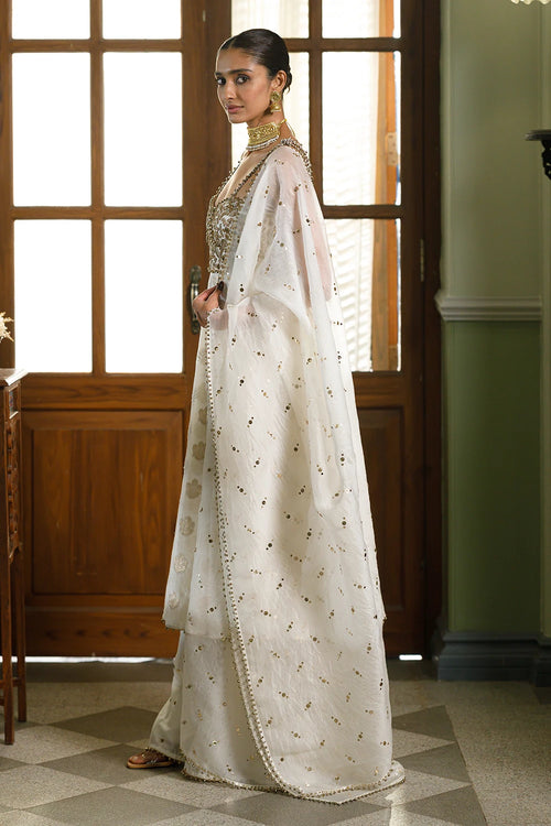 Fiza Strapless Anarkali With Sharara And Dupatta Set